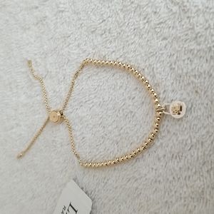 New Ralph Lauren Beaded Lock Charm Bolo Bracelet